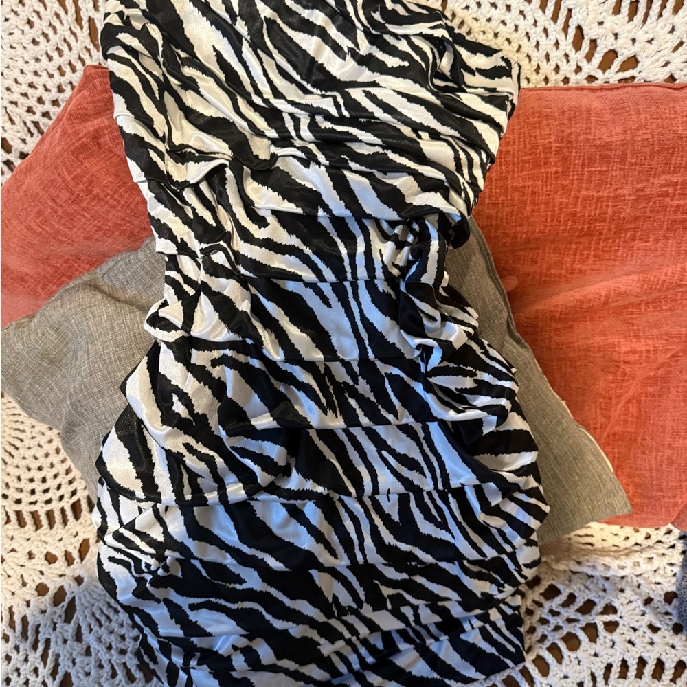 Speechless Black and White Patterned Dress